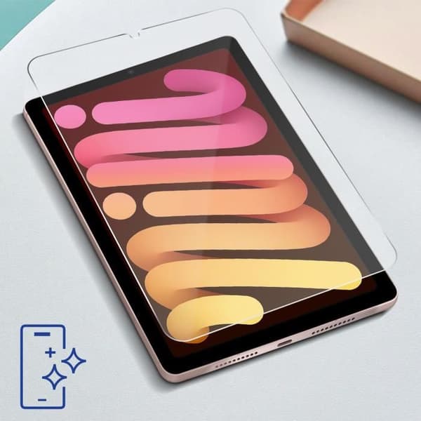 iPad Mini 2021 Flexibel Glasfilm 7H Anti-Scratch Splittersäker 3mk Flexibelt Glas Vit
