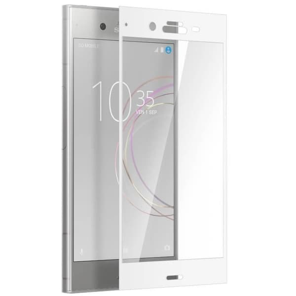 Film Xperia XZ1 skärmhärdat glas skydd anti-explosion brott repa-vit
