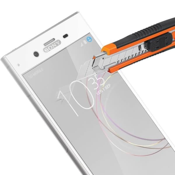 Film Xperia XZ1 skärmhärdat glas skydd anti-explosion brott repa-vit