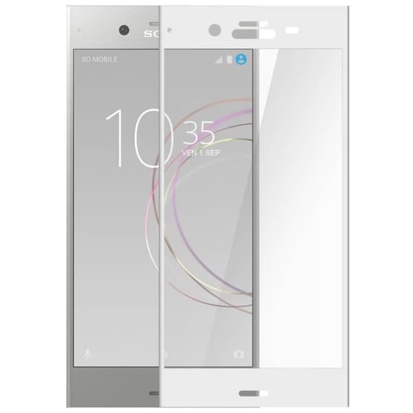 Film Xperia XZ1 skärmhärdat glas skydd anti-explosion brott repa-vit
