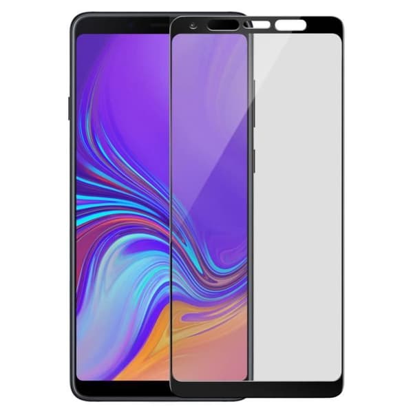 Samsung Galaxy A9 2018 Skärmskydd Härdat Glas Outline Svart