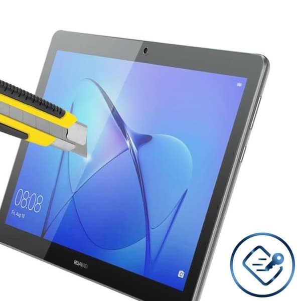 Skärmskyddsfilm - Huawei - MediaPad T3 9.6 - 9H härdat glas - Anti-fingeravtryck - Transparent vit