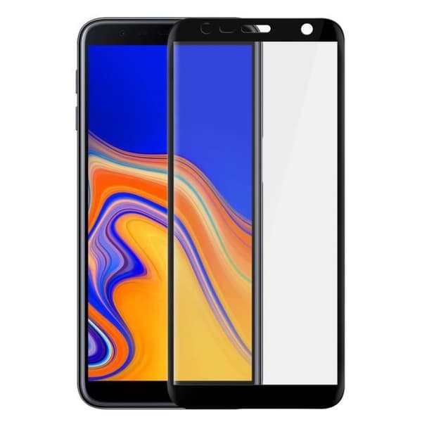 Skyddsfilm - AVIZAR - Galaxy J6 Plus - 9H härdat glas - Fasade kanter - 11D-teknik