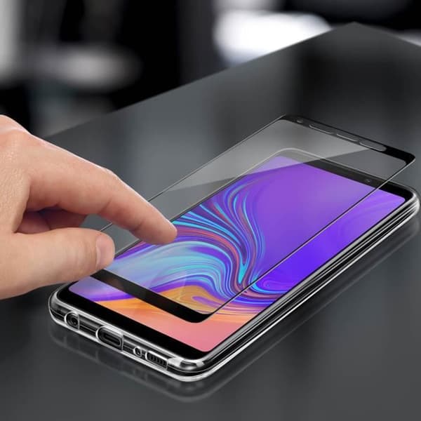Samsung Galaxy A9 2018 fodral - AVIZAR - Silikon + härdat glasfilm - Fullständigt skydd