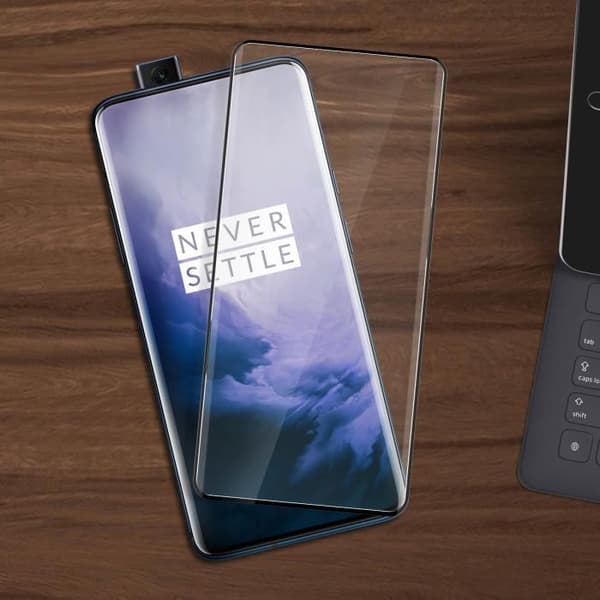 Skyddsfilm - AVIZAR - Oneplus 7 Pro - Böjt härdat glas - Stöttålig - Enkel installation