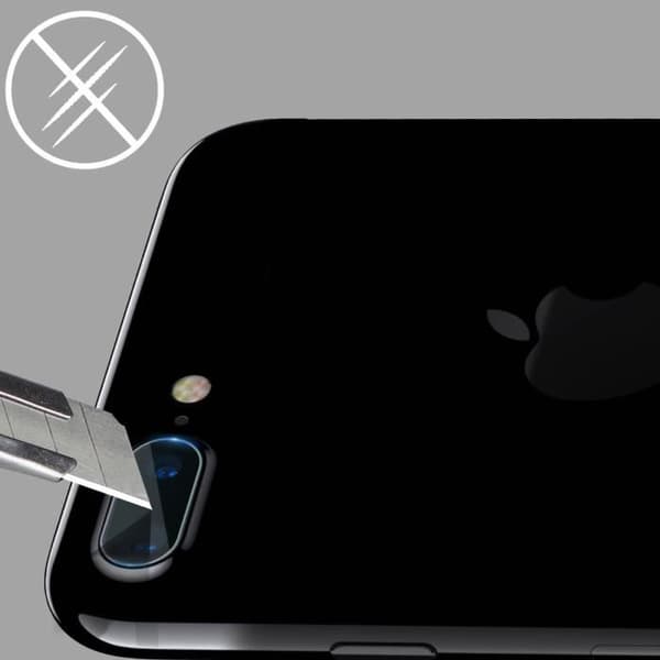 Kameralinse - Härdat glas - iPhone 7 Plus / 8 Plus - Anti-spår - Rep-resistant - 9H