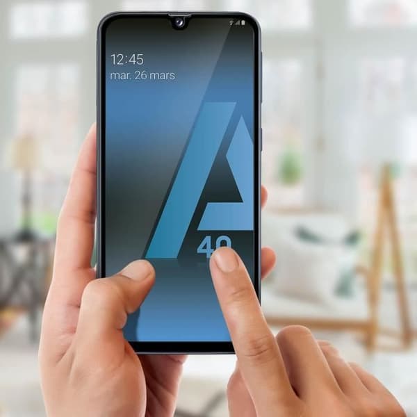 Skyddande skärmskydd - Samsung - Galaxy A40 - Härdat glas - Ultraresistent - Svart