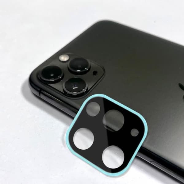 Objektivkamera iPhone 11 Pro / Pro Max Turkosblå Anti-fingeravtryck härdat glas
