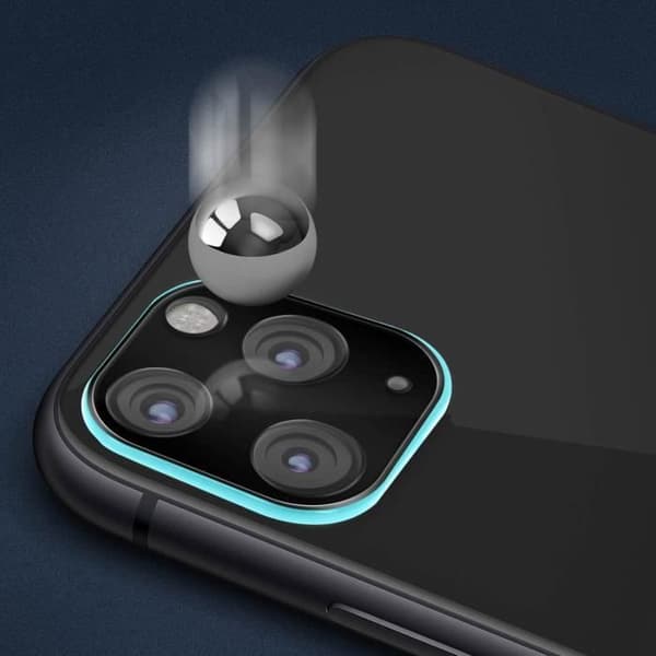 Objektivkamera iPhone 11 Pro / Pro Max Turkosblå Anti-fingeravtryck härdat glas