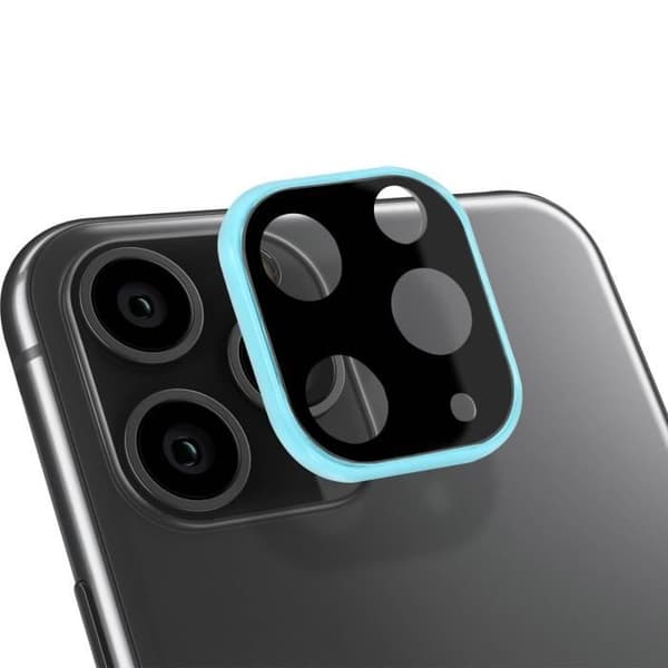 Objektivkamera iPhone 11 Pro / Pro Max Turkosblå Anti-fingeravtryck härdat glas
