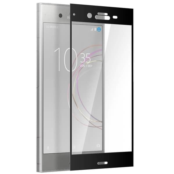 Film Xperia XZ1 skärmskydd i härdat glas anti-explosion repor - svart