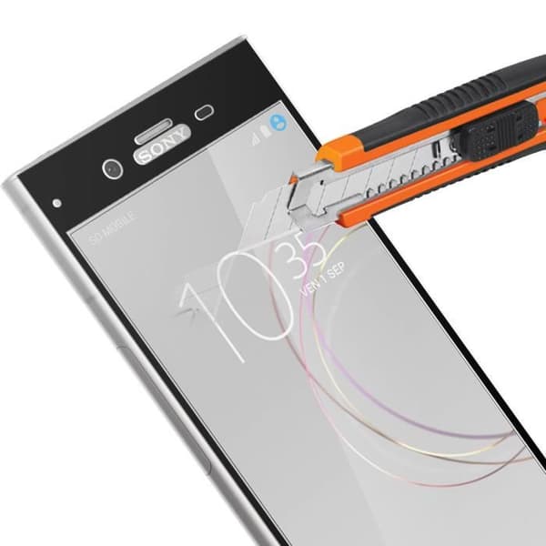 Film Xperia XZ1 skärmskydd i härdat glas anti-explosion repor - svart