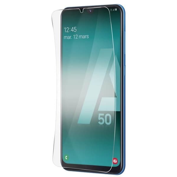 Skärmskyddsfilm för Samsung Galaxy A50 - 3MK - Flexibelt stöttåligt glas - Transparent vitt