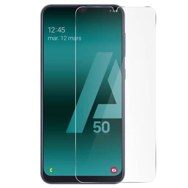 Skärmskyddsfilm för Samsung Galaxy A50 - 3MK - Flexibelt stöttåligt glas - Transparent vitt