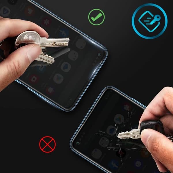 Skyddsfilm - AVIZAR - Xiaomi Redmi Note 9 - Böjt härdat glas - Stötsäker - Anti-repor
