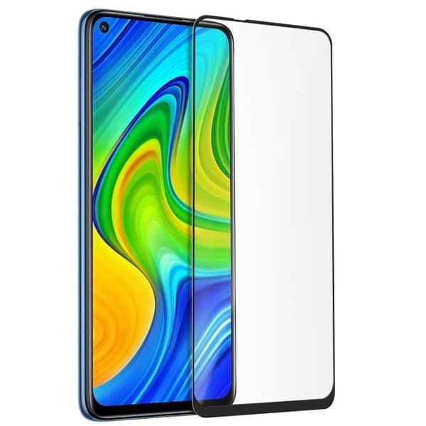 Skyddsfilm - AVIZAR - Xiaomi Redmi Note 9 - Böjt härdat glas - Stötsäker - Anti-repor