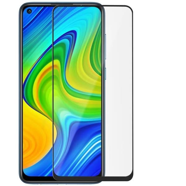 Skyddsfilm - AVIZAR - Xiaomi Redmi Note 9 - Böjt härdat glas - Stötsäker - Anti-repor