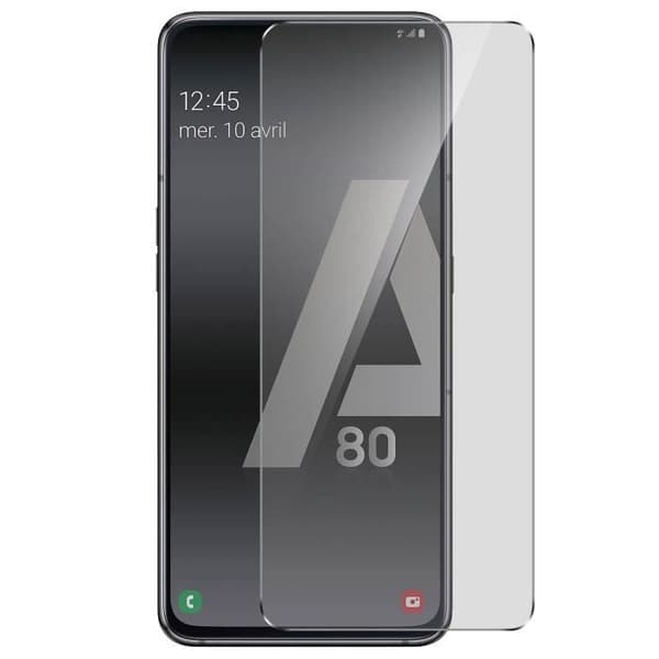 Skyddsfilm - AVIZAR - Samsung Galaxy A80 - 9H härdat glas - Transparent - Stötsäker