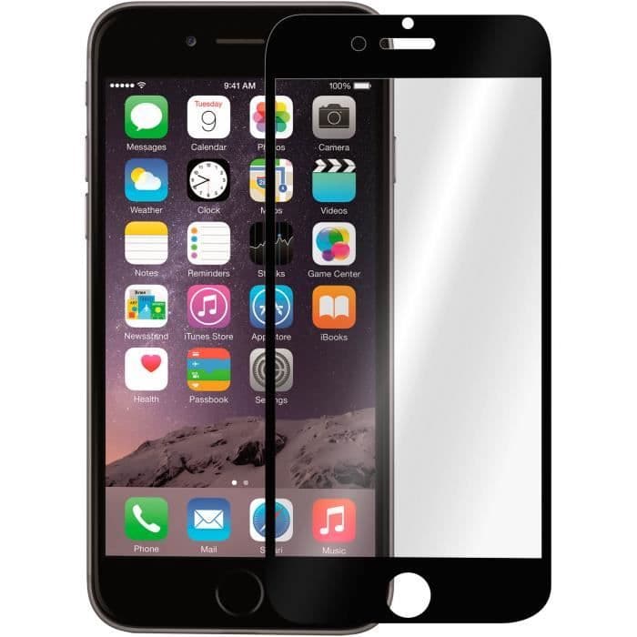 Härdat glasfilm iPhone 6 skärmskydd - svart kontur