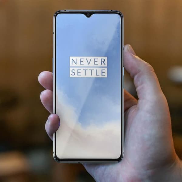 Oneplus 7T Skärmfilm härdat glas 9H Anti-smuts - Transparent Vit