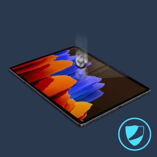 Skärmskydd - Samsung - Galaxy Tab S7 Plus 12,4 - Härdat glas - Transparent - Hårdhet 9H