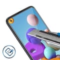 Miniatyrbild 3 av 4: Skyddsfilm - AVIZAR - Samsung Galaxy A21s - 9H härdat glas - Ultratunn - Transparent Vit