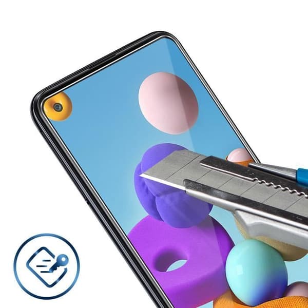 Skyddsfilm - AVIZAR - Samsung Galaxy A21s - 9H härdat glas - Ultratunn - Transparent Vit