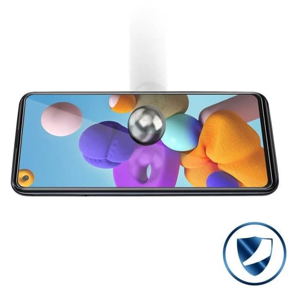 Skyddsfilm - AVIZAR - Samsung Galaxy A21s - 9H härdat glas - Ultratunn - Transparent Vit