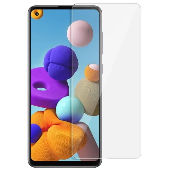 Skyddsfilm - AVIZAR - Samsung Galaxy A21s - 9H härdat glas - Ultratunn - Transparent Vit