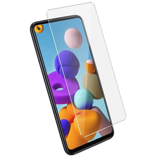 Skyddsfilm - AVIZAR - Samsung Galaxy A21s - 9H härdat glas - Ultratunn - Transparent Vit