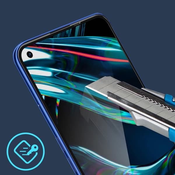 Film skyddande - Realme - 7 Pro - Härdat glas 9H - Anti-fingerprint - Ultrafin