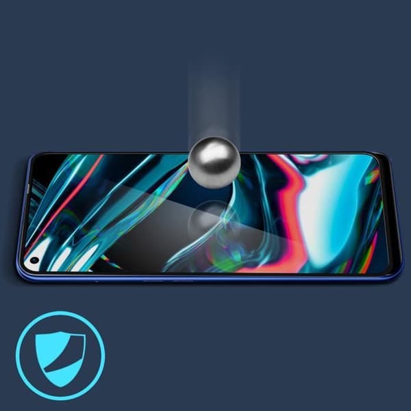 Film skyddande - Realme - 7 Pro - Härdat glas 9H - Anti-fingerprint - Ultrafin