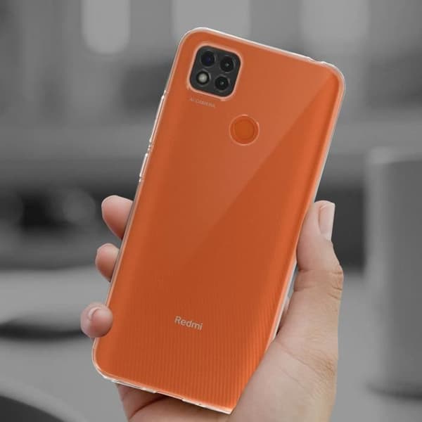 Skyddsfodral - Xiaomi - Redmi 9C - Mjukt silikon - Härdat glasfilm 9H - Svart