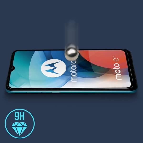 Film Protecteur - Motorola - Moto E7 - Härdat glas 9H - Ultra-tunn - Transparent