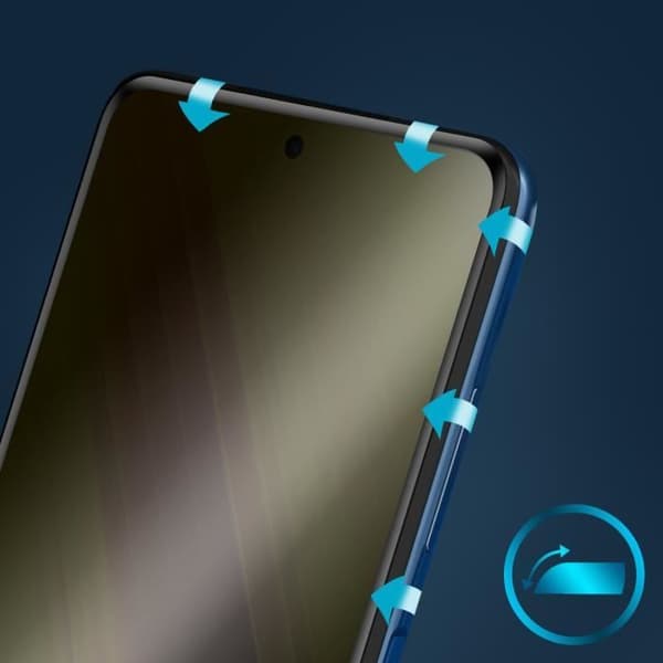 Xiaomi Poco X3 film av härdat glas, fasad transparent svart kontur