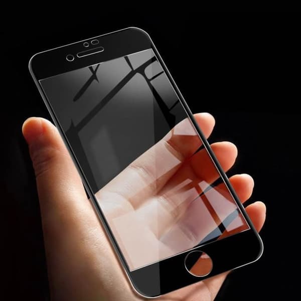 Skärmfilm - AVIZAR - iPhone 7 Plus och 8 Plus - 9H härdat glas - Ultratransparent - Svart kant