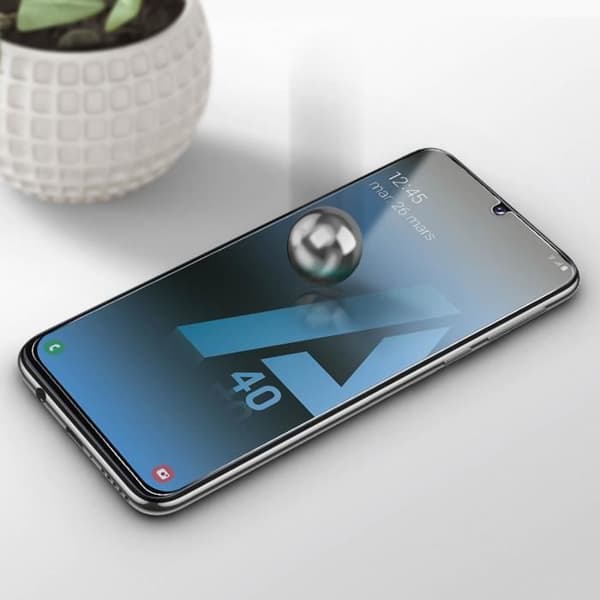 Skyddande film - Samsung - Galaxy A40 - Flexibelt glas 9H - Stötsäkert - Transparent