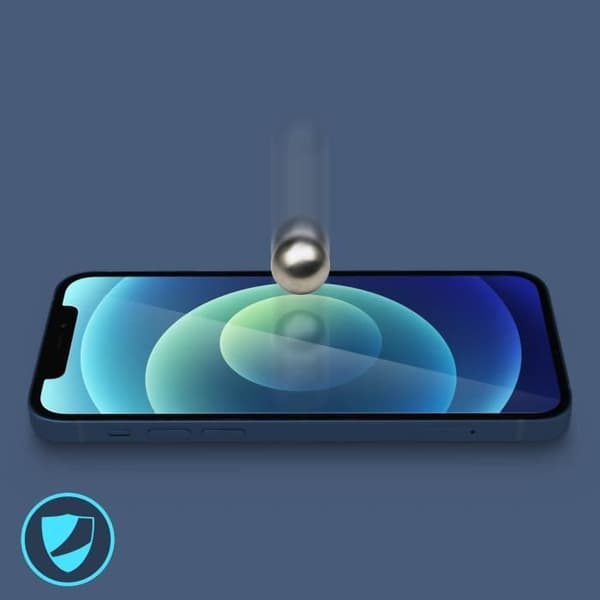 AVIZAR skärmskydd för iPhone 12 / 12 Pro i 9H anti-fingeravtryck härdat glas - Transparent Vit