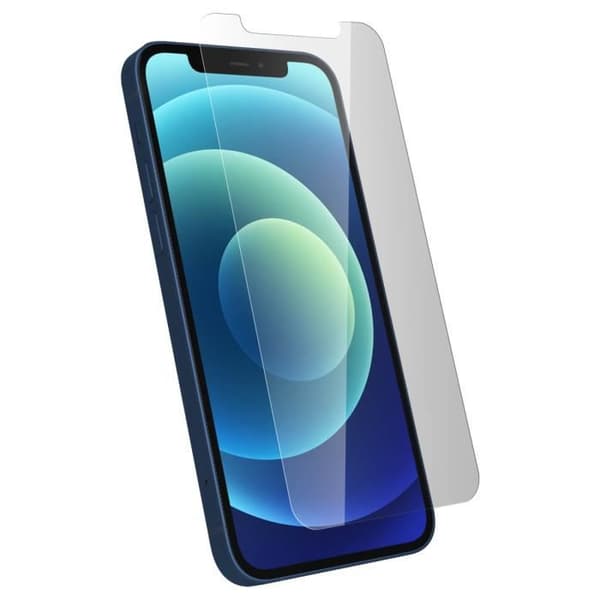 AVIZAR skärmskydd för iPhone 12 / 12 Pro i 9H anti-fingeravtryck härdat glas - Transparent Vit