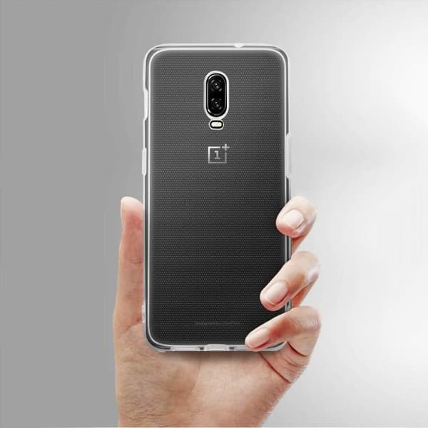 Fodral och Skyddande Film - OnePlus - 6T - Transparent Silikon - Härdat Glas - Repåterståndig