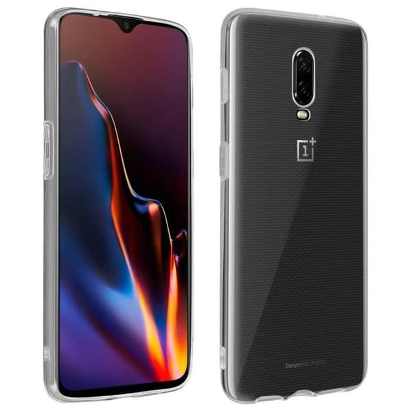 Fodral och Skyddande Film - OnePlus - 6T - Transparent Silikon - Härdat Glas - Repåterståndig