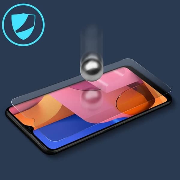 Skärmfilm för Samsung Galaxy A20s härdat glas 9H Fasad Anti-Fingerprint Transparent