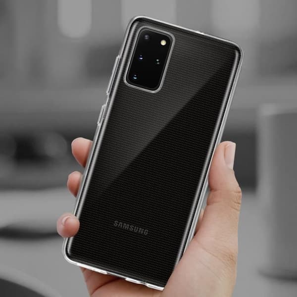Fodral för Samsung Galaxy S20 Plus Mjukt och härdat glasfilm 9H Hårdhet Transparent