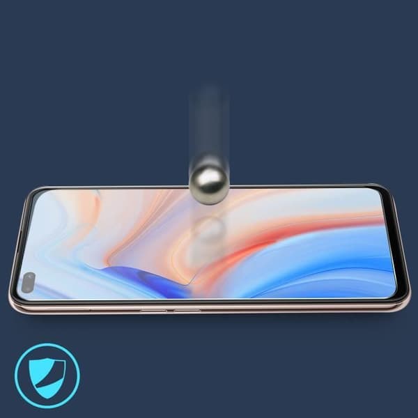 Film Skyddande - Oppo - Reno 4Z - Härdat glas 9H - Ultra-tunn - Transparent Vit