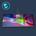 Miniatyrbild 4 av 4: Film Samsung Galaxy M51 härdat glas Anti-fingeravtryck Transparent Svart kontur Svart