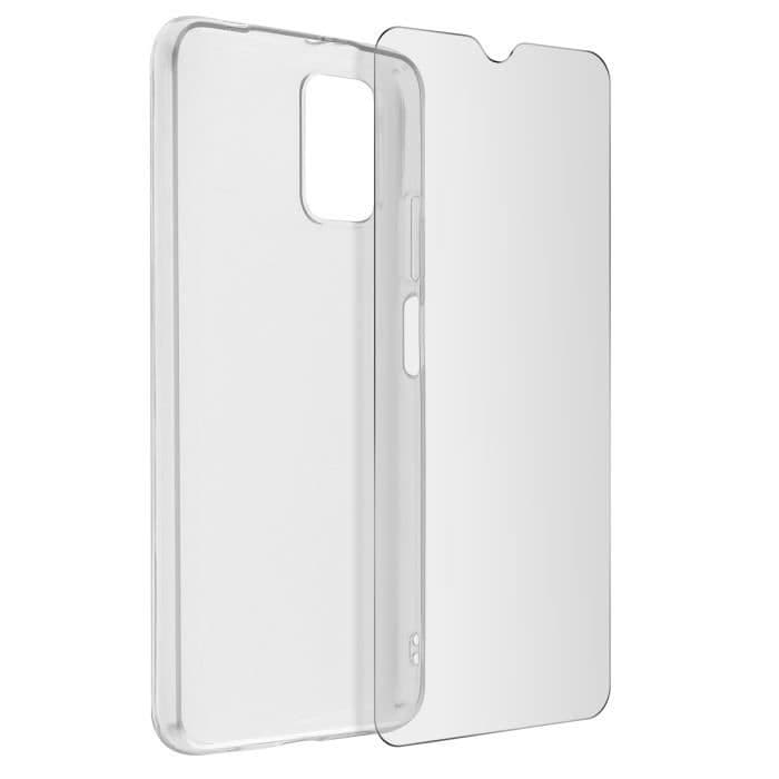 Xiaomi Poco M3 Fodral Mjuk Film Härdat Glas 9H Hårdhet Klar