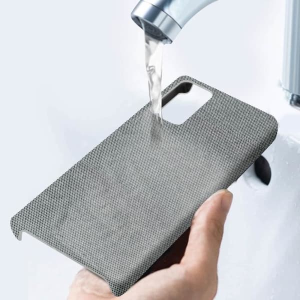 Fodral - AVIZAR - Samsung Galaxy Note 20 - Tygfinish - Styv - Anti-fingeravtryck - Tvättbart silver