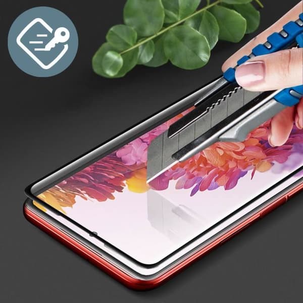 Force Glass Skärmskydd i härdat glas till Samsung S20 FE - Svart - Stöt- och reptålig