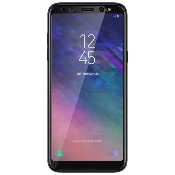 Film till Samsung Galaxy A6 - AVIZAR - Skärmskydd i härdat glas - Svart