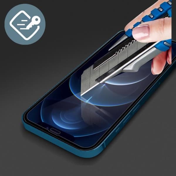 Skyddande film - Force Glass - iPhone 12 / 12 Pro - Organiskt glas - Stötresistent - Fläckresistent